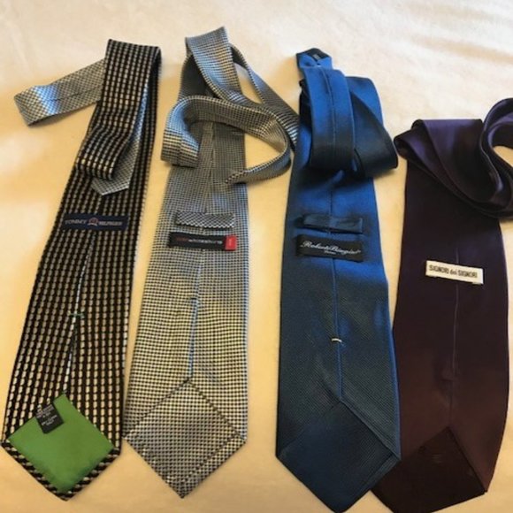 Men's Tie Bundle set of 4 - Various Brands, 100% Silk, Excellent Used Condition - Picture 3 of 10